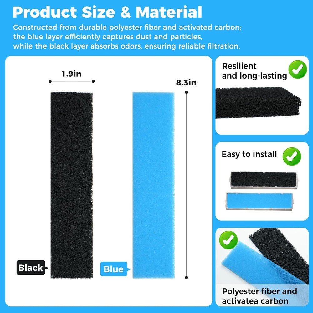 8 Pack Mini Split Air Filter Compatible with Mitsubishi Electric MAC 2330FT E
