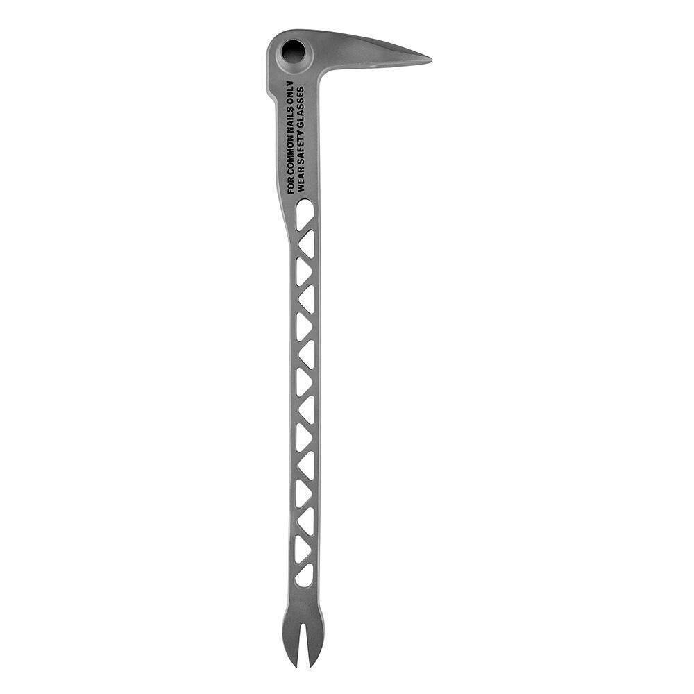 Titanium Trim and Nail Puller with 12 In. Titanium Clawbar Nail Puller with Dimp