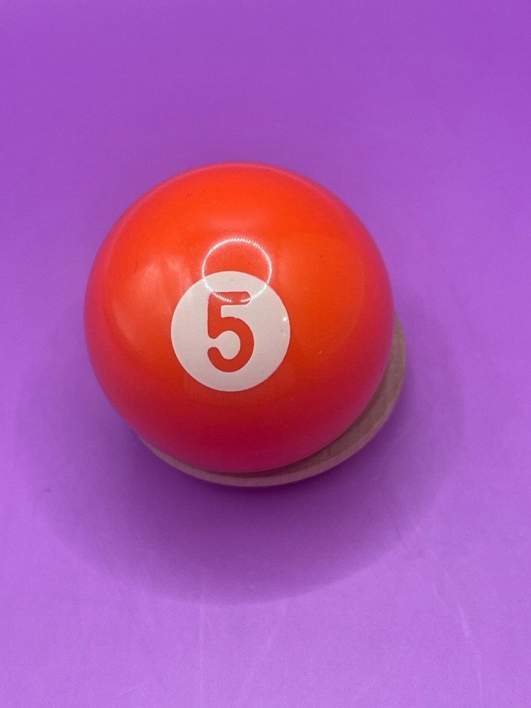 Replacement Mini Billiards Pool Ball - 1.5" Diameter - Solid Orange #5 Ball