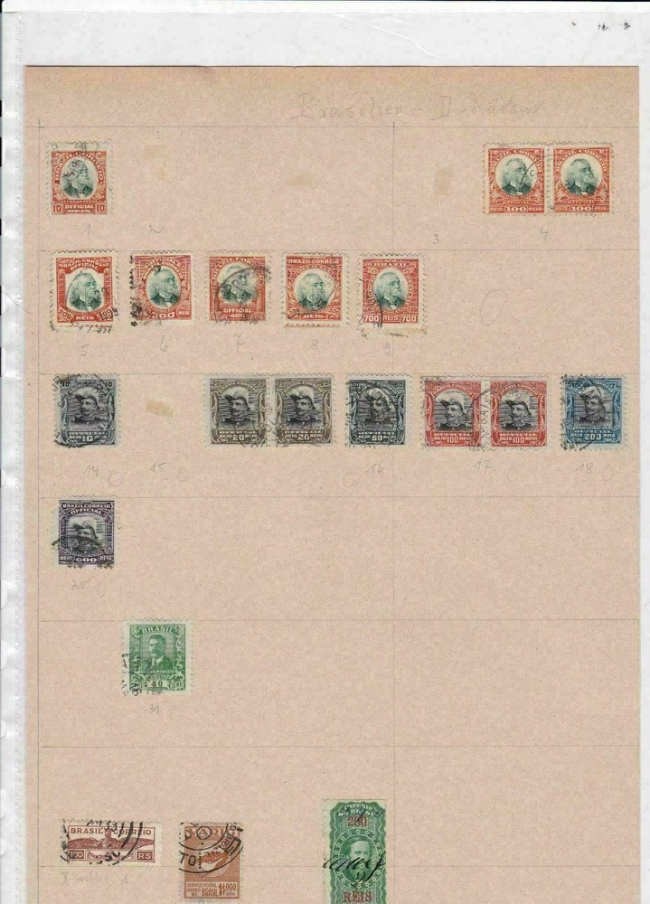 brasil officials stamps on page  ref r12911