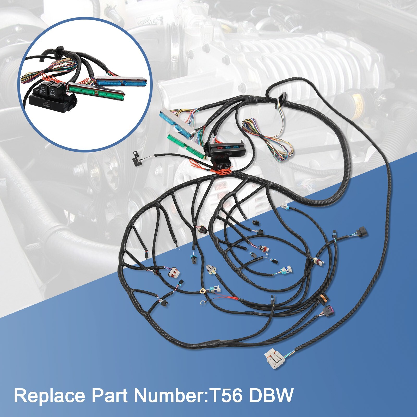 T56 Stand alone Wire Harness Drive by Wire LS LS3 Vortec 03-07 4.8 5.3 6.0 DBW