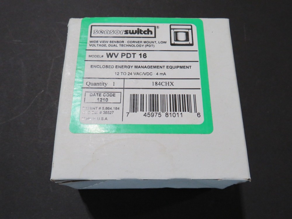 NEW SENSOR SWITCH WV PDT 16 R KIT WIDE VIEW SENSOR 2 AVAIL