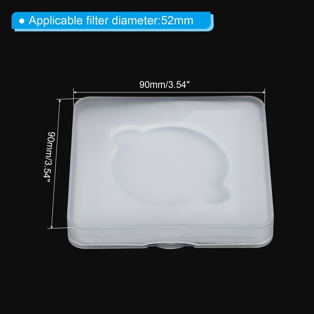 52mm Lens Filter Case, 2pcs Camera Filter Case Portable Lens Filter Box