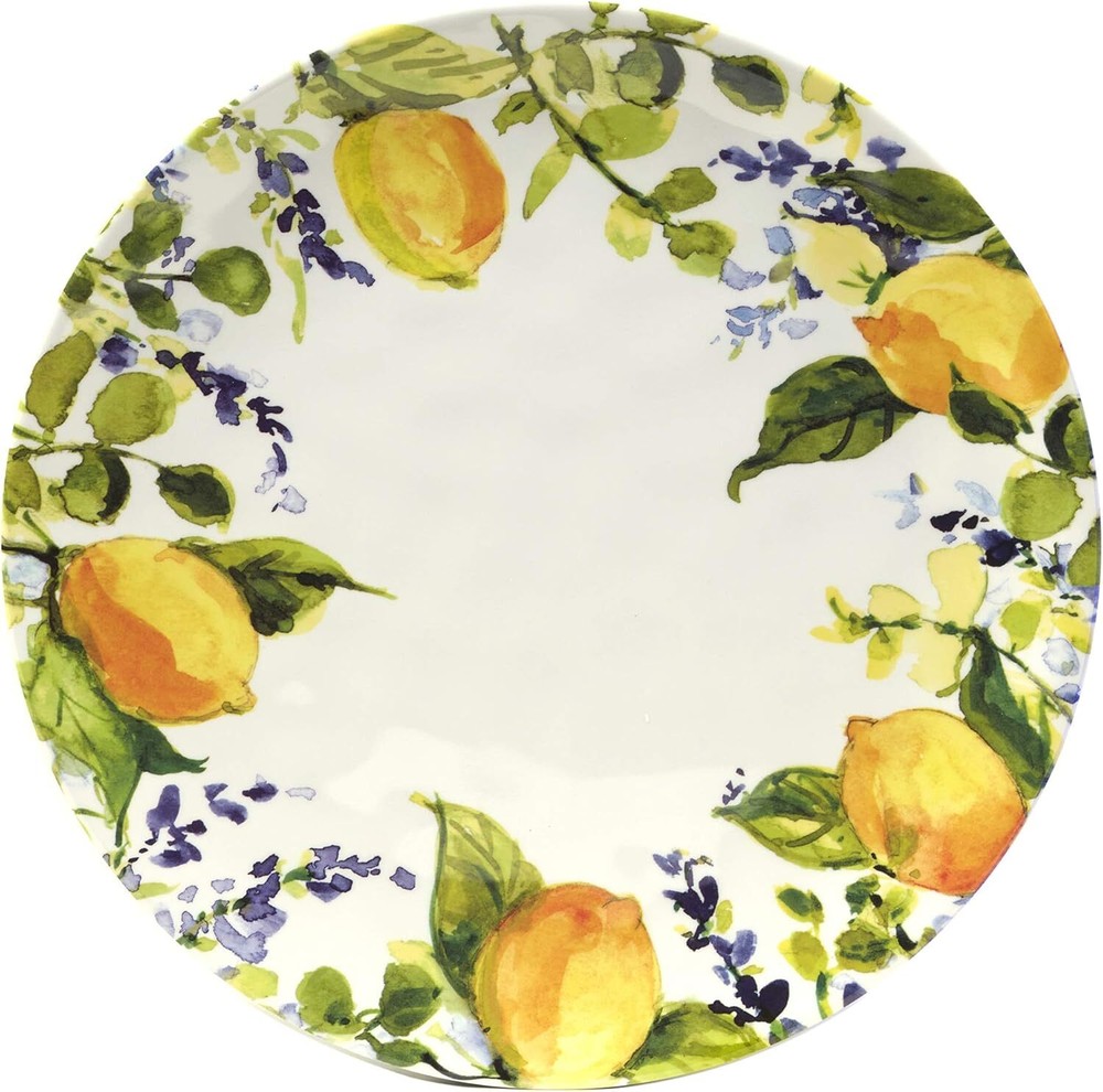 Certified International Lemon Zest 12 pc Melamine Dinnerware Set, Multicolor