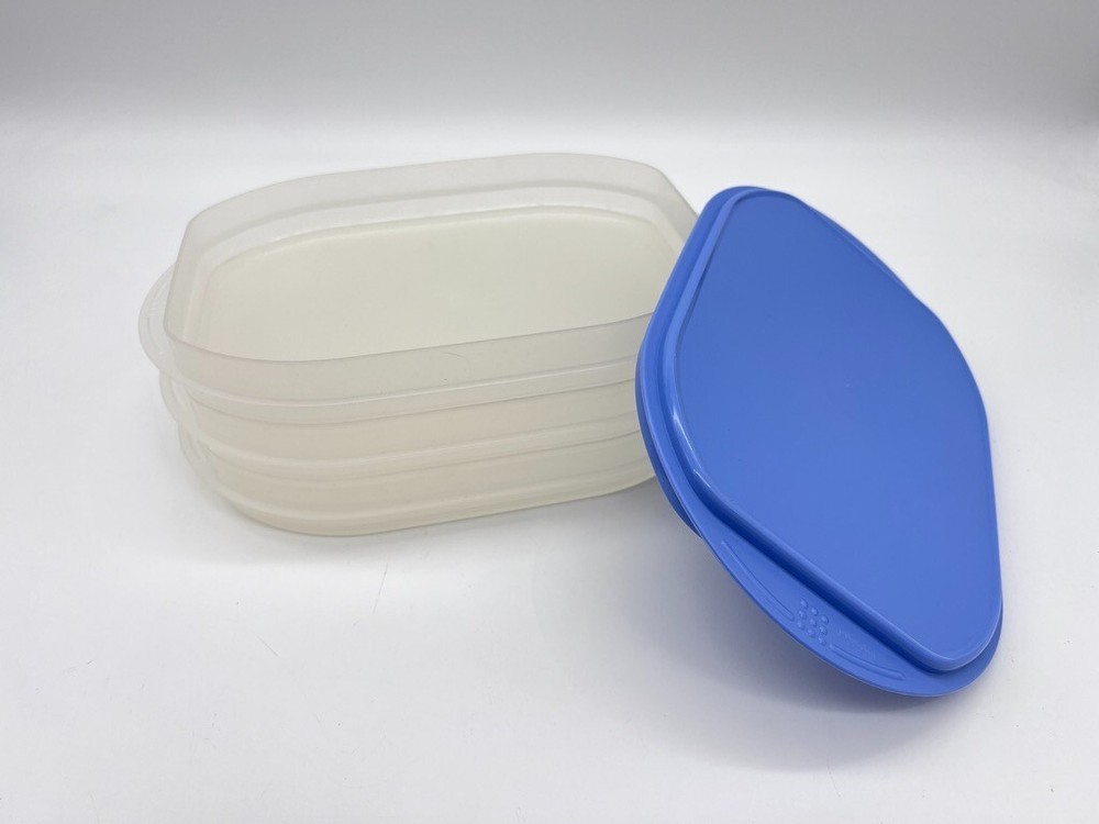 Set Tupperware Fridge Stackables Deli Keepers Meat Cheese Oval Container #2576