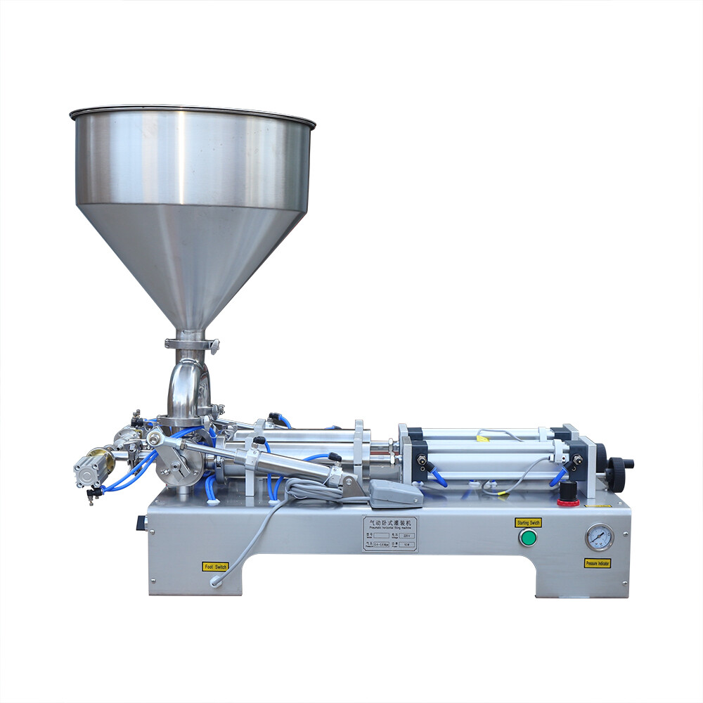 Double Head Liquid Paste Filling Machine Horizontal Pneumatic 50-500ml