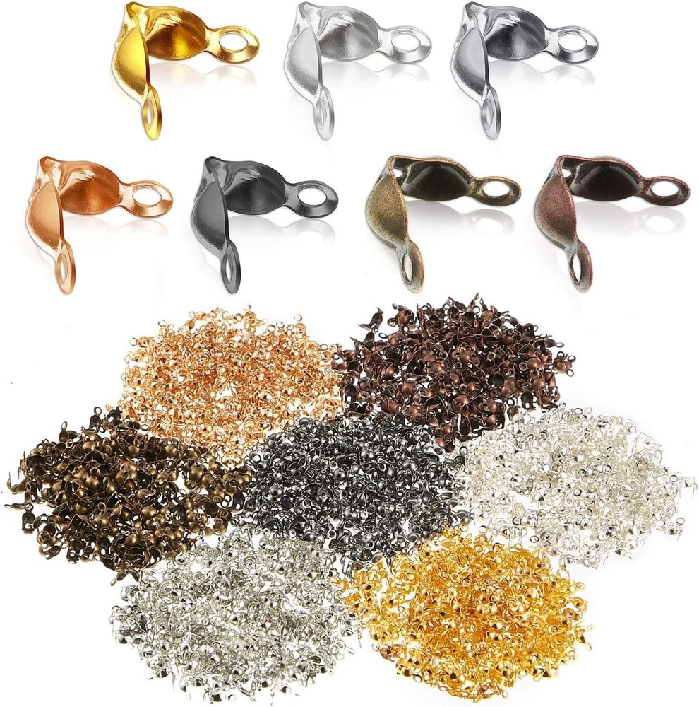 Versatile 1400 Pack Bead Tips Knot Covers - Essential for All Craft Projects
