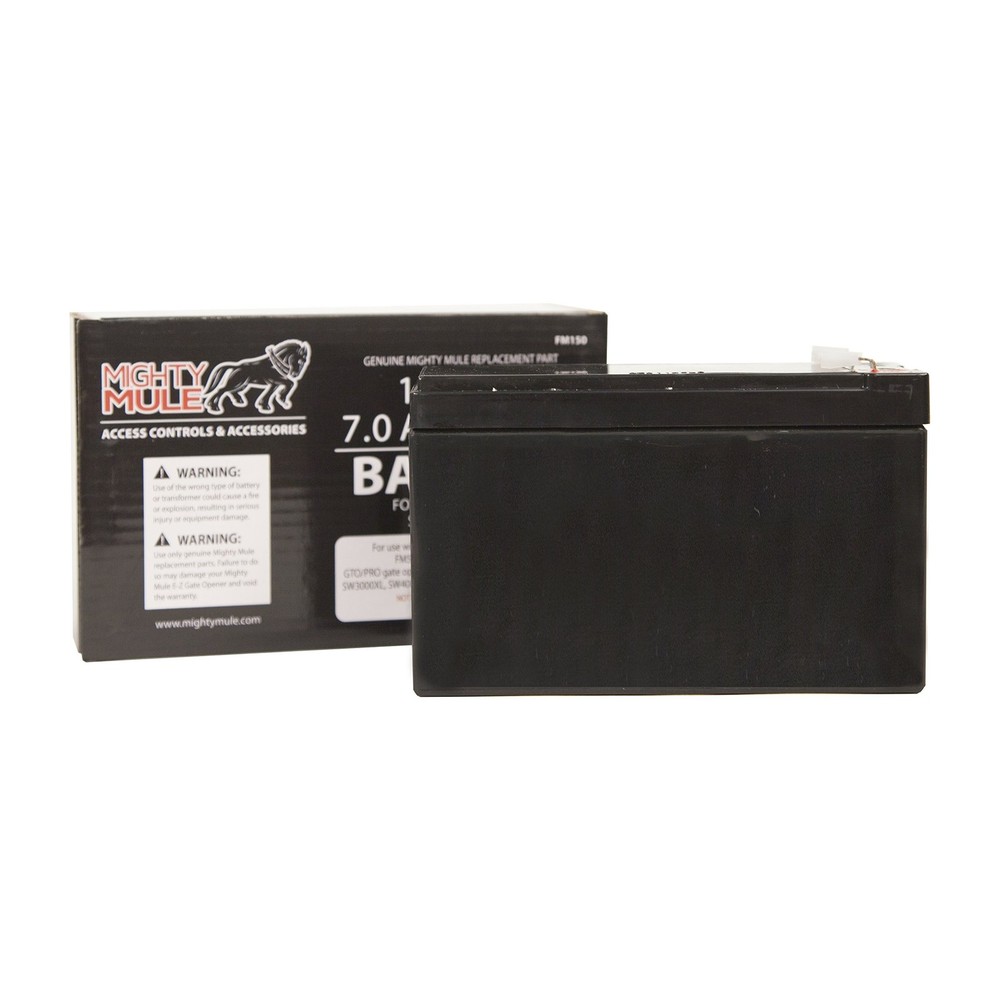 Mighty Mule 12-Volt Battery for Mighty Mule Automatic Gate Openers (FM150) , ...