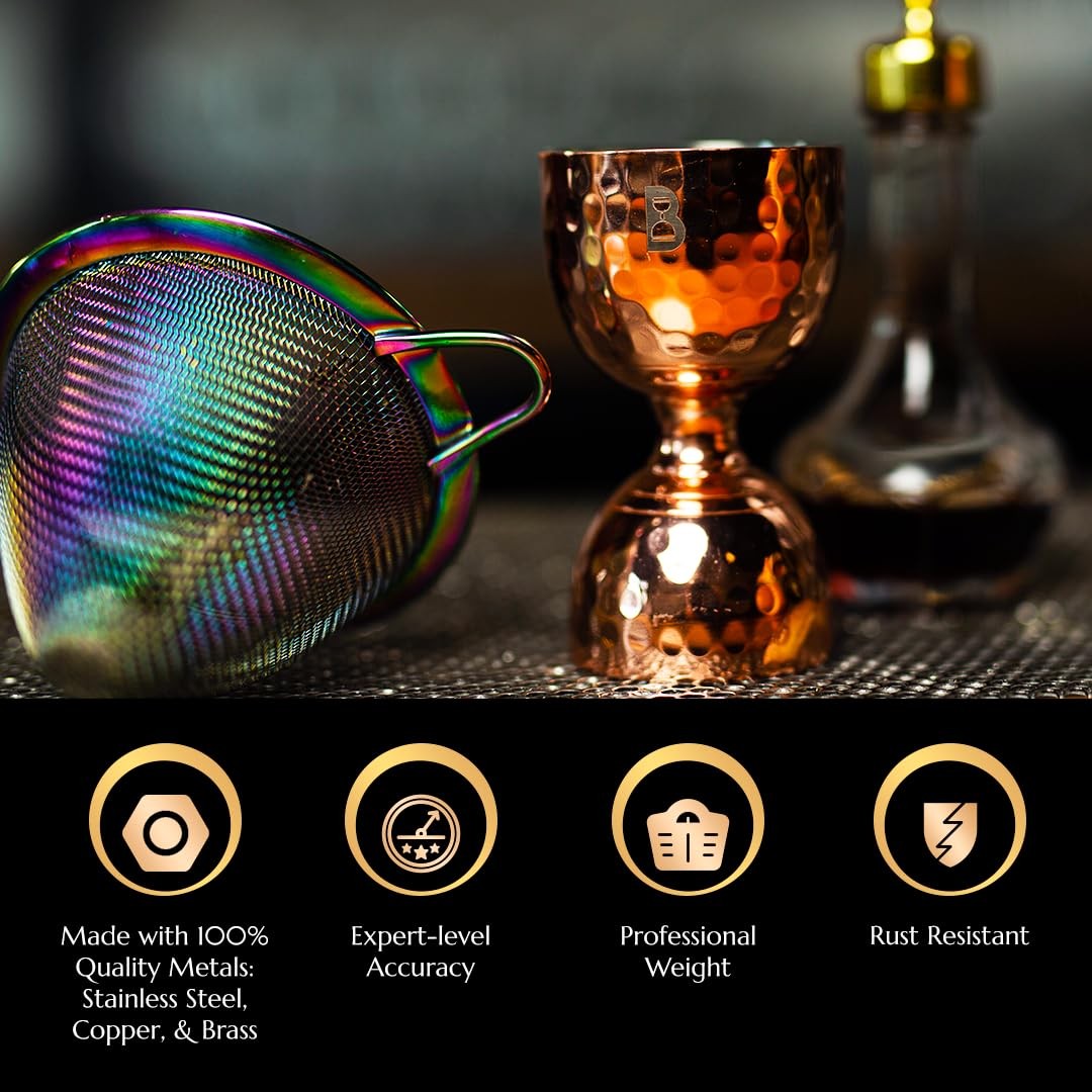 Hammered Bell Jigger by Bull In China - Premium 100% Bell, Brass