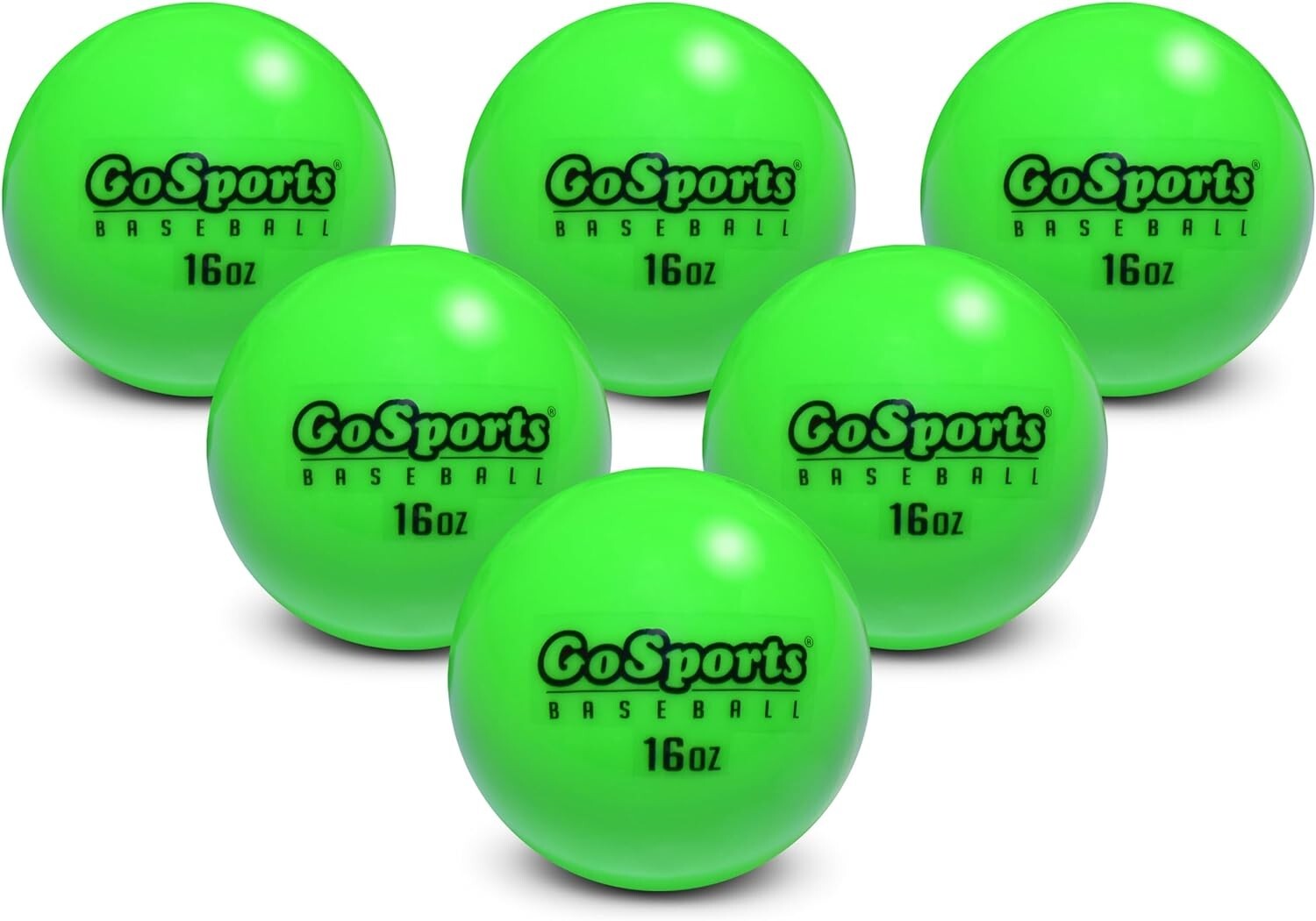 Weighted Training Ball Set Hitting/Pitching Baseball Heavy Duty 6 Pack Green New
