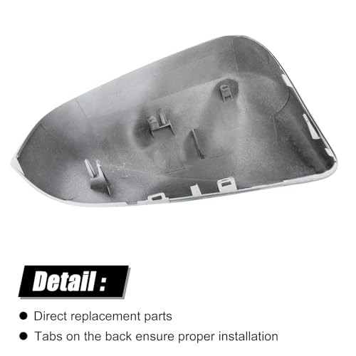 Direct Replacement Side Mirror Covers Caps for 2015-2021 Left Side Pearl White