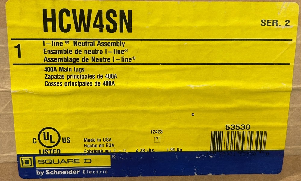 Sqaure D I-line Neutral Assembly HCW4SN