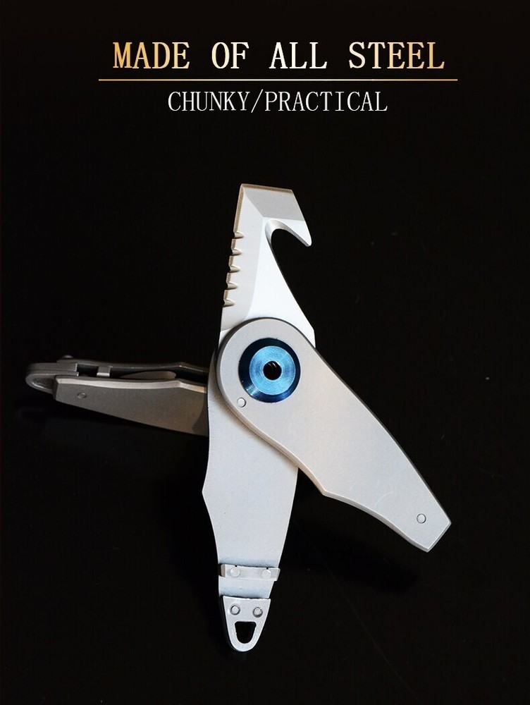 Folding Keyring Keychain Key Chain Ring Mini Knife Blade Utility Car Box Cutter