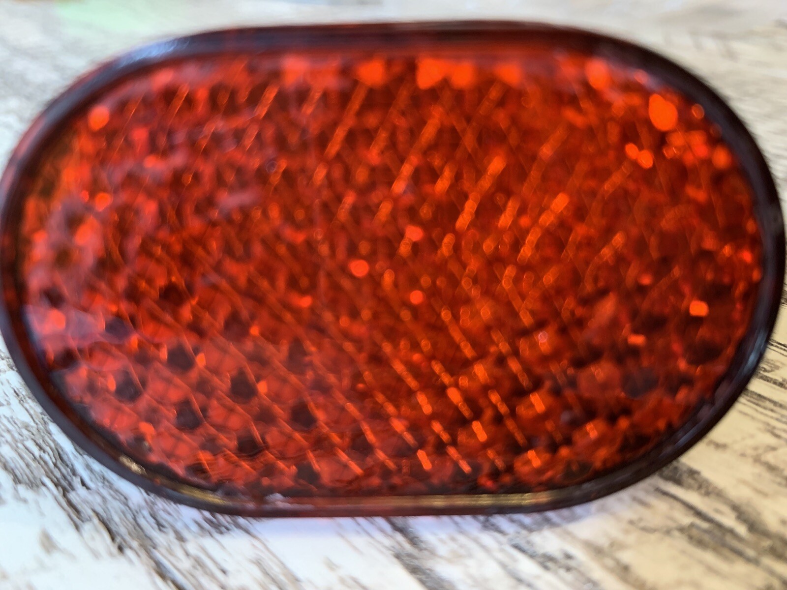 Red Bicycle Bike Rear Fender Safety Warning Reflector Tail- New