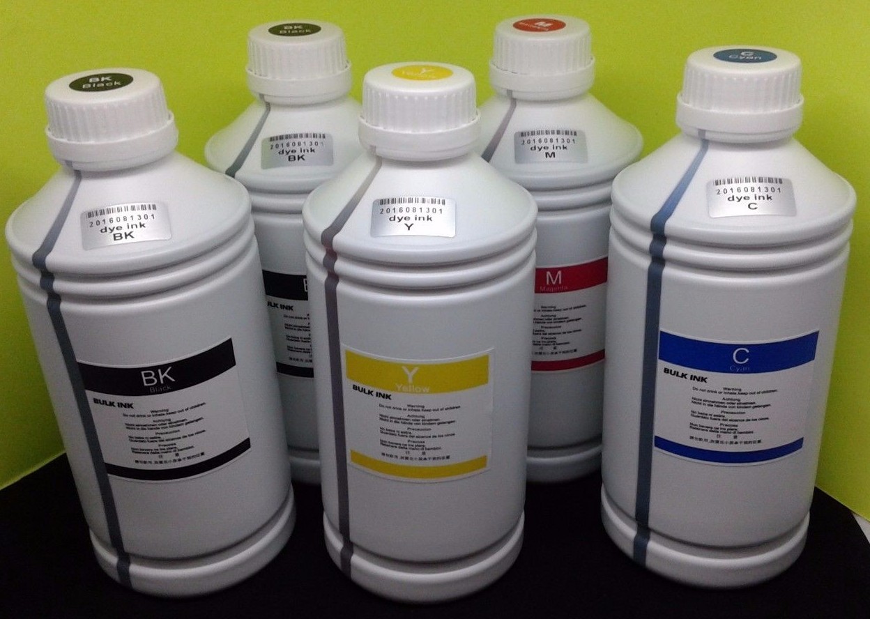 5 Liter Refill Bulk Dye Ink compatible for HP Canon Brother Epson Printer 1000ml