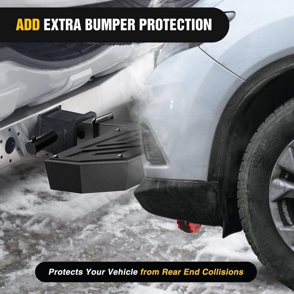 Nilight Hitch Step 2 Inch Receiver Universal Trailer Hitch Step D-Ring Shackle