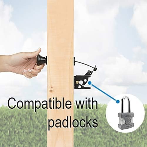 Gate Latch Cable Pull N109-070 by National Hardware in Black