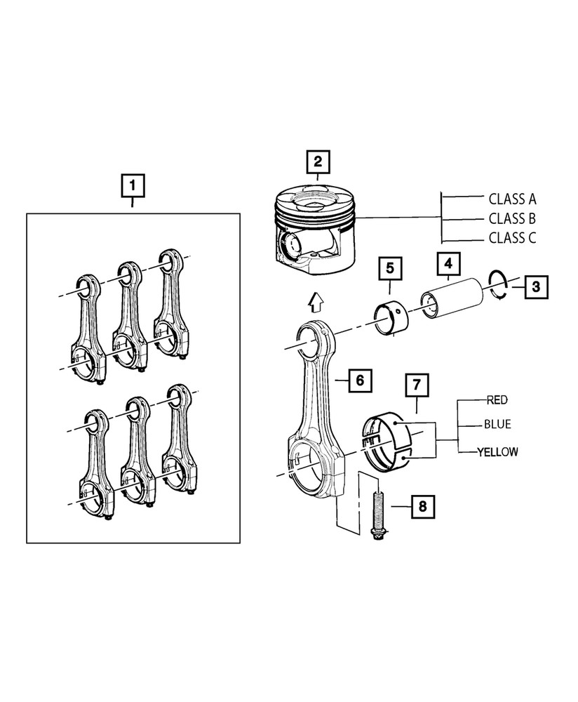 Genuine Mopar Connecting Rod Bushing 68147232AA
