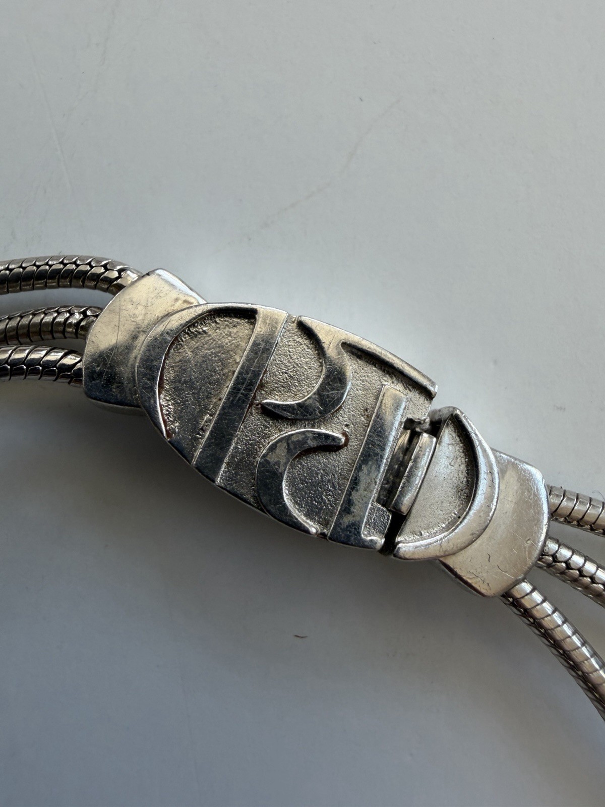 Signed Pedro Duran Spain SOLID REAL Sterling Silver 925 Necklace Geometric