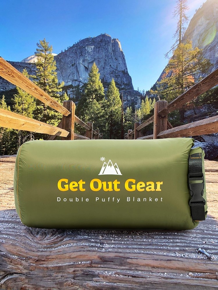 Gear Double Puffy Camping Blanket - Extra Puffy, Packable, Lightweight and Warm