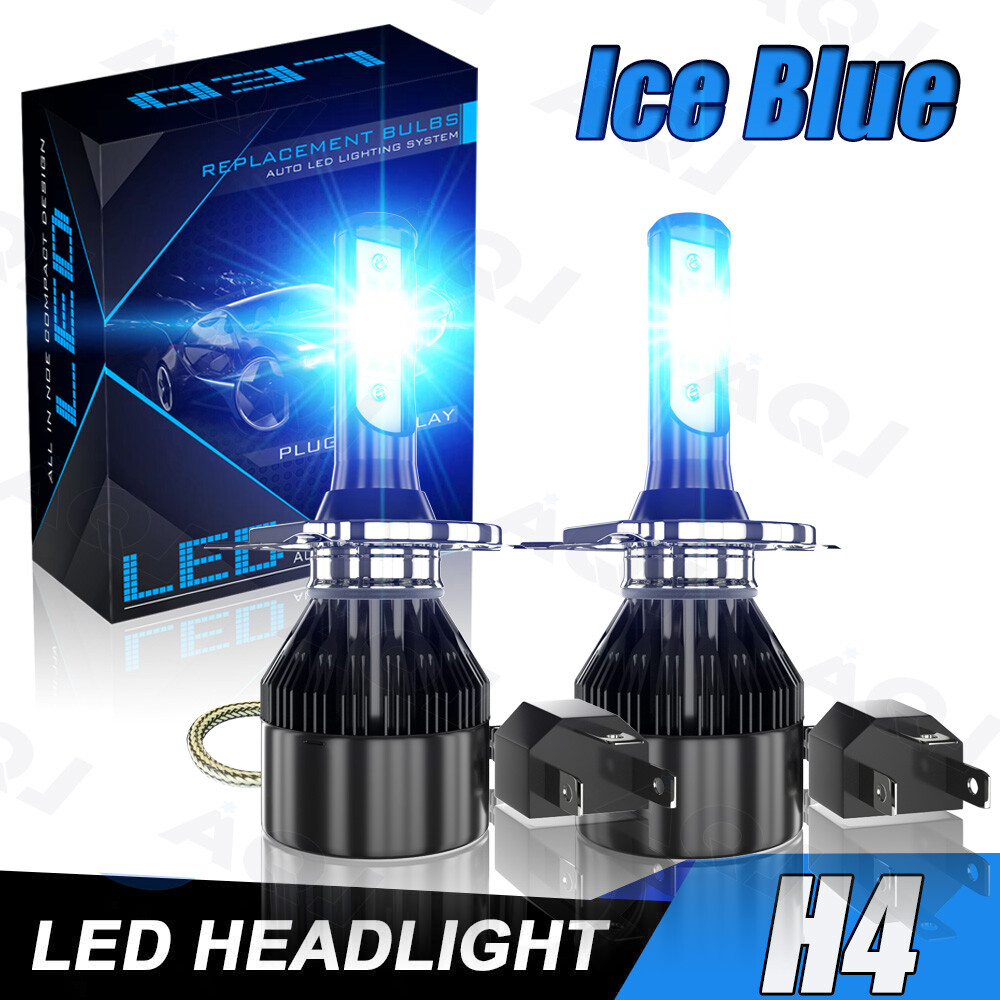 H4/9003 LED Headlight Conversion Kit High/Low Beam 8000K Ice Blue Light Bulbs