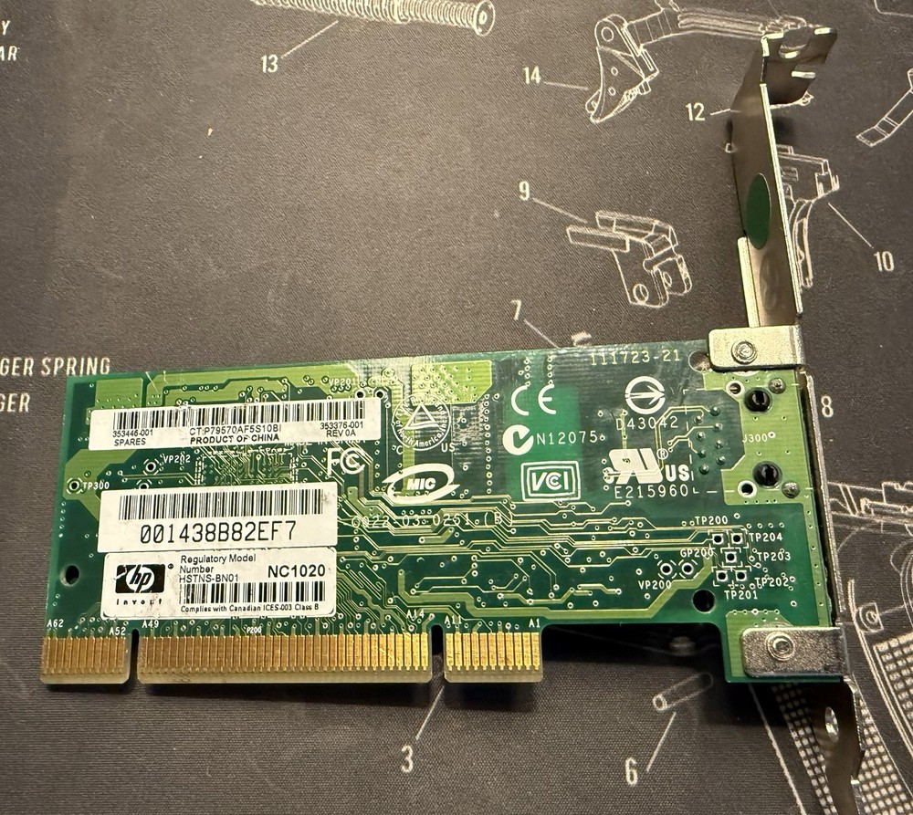 HP NC1020 GIGABIT SERVER ADAPTER