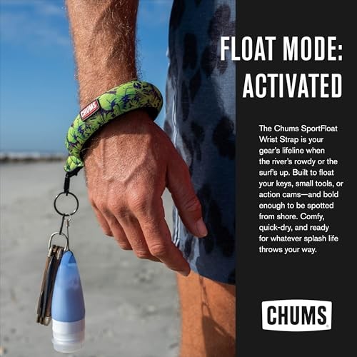 SportFloat Floating Wrist Strap – Waterproof Flotation Strap Keychain – Leaves