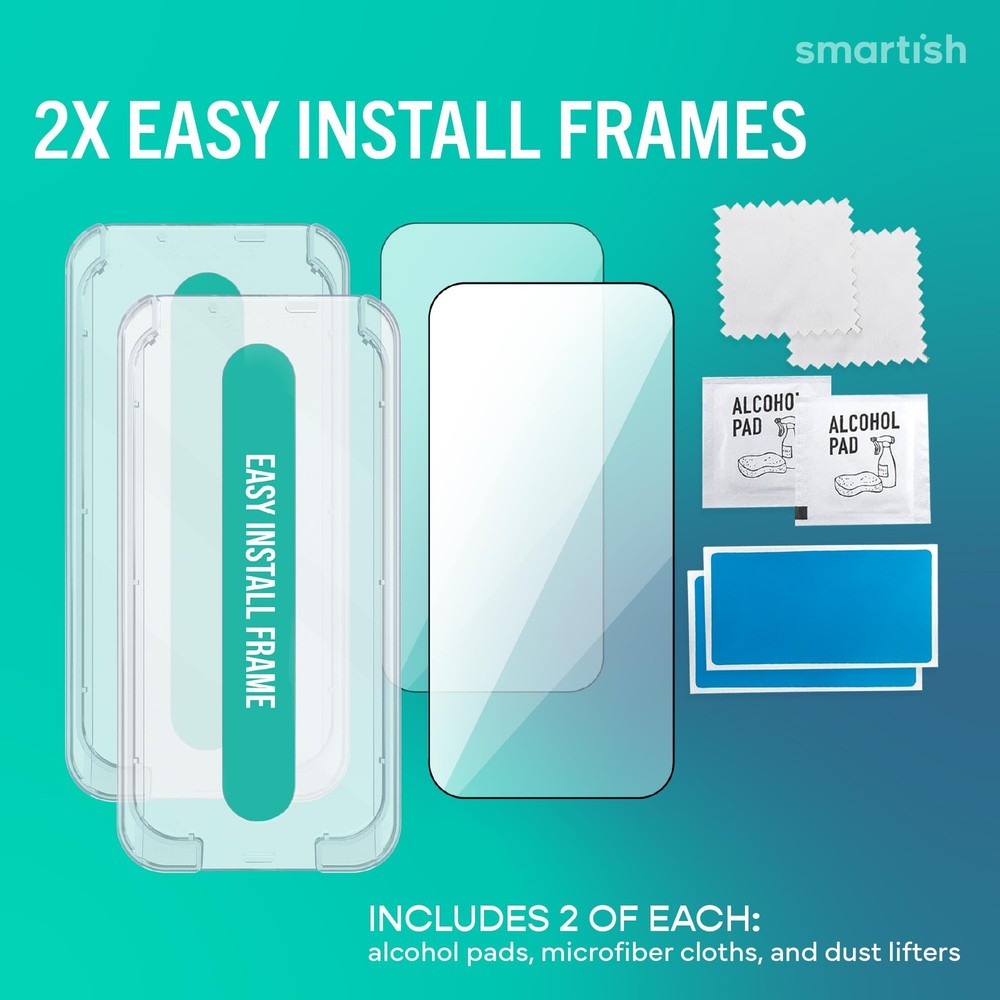 ® iPhone 17 Screen Protector - 2-Pack Tempered Glass Screen Protectors - Tuff...