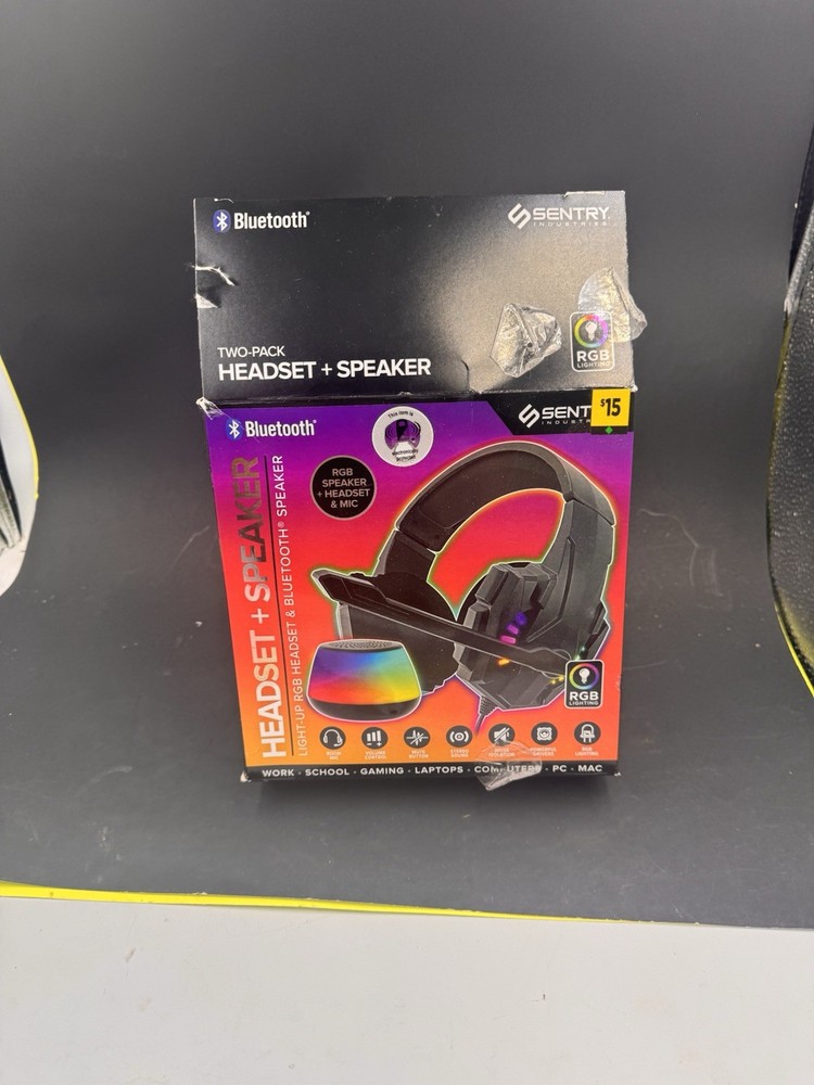 Headset + Speaker Bluetooth Gaming Sentry Light Up