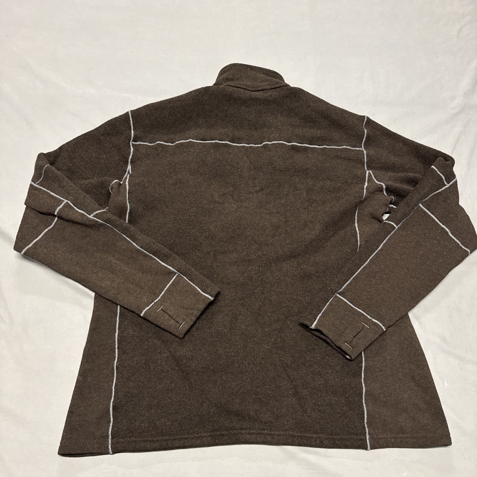 KUHL Mens Brown Fleece 1/4 Zip Pullover Sweater Jacket XL