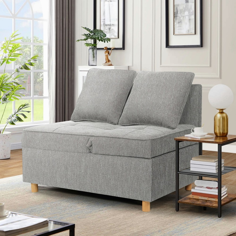 Sofa Bed Folding Ottoman Sofa Bed Chair 4-in-1 Sleeper Sofa Adjustable Backrest