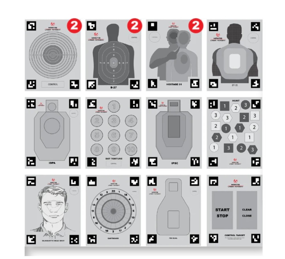 Mantis Laser Academy Smart Targets - Standard Size 5" x 7"