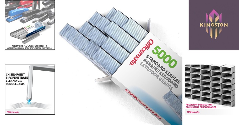 Clean Cut Silver Staples - Chisel Point, 1 Pack with 210 Staples for Efficiency