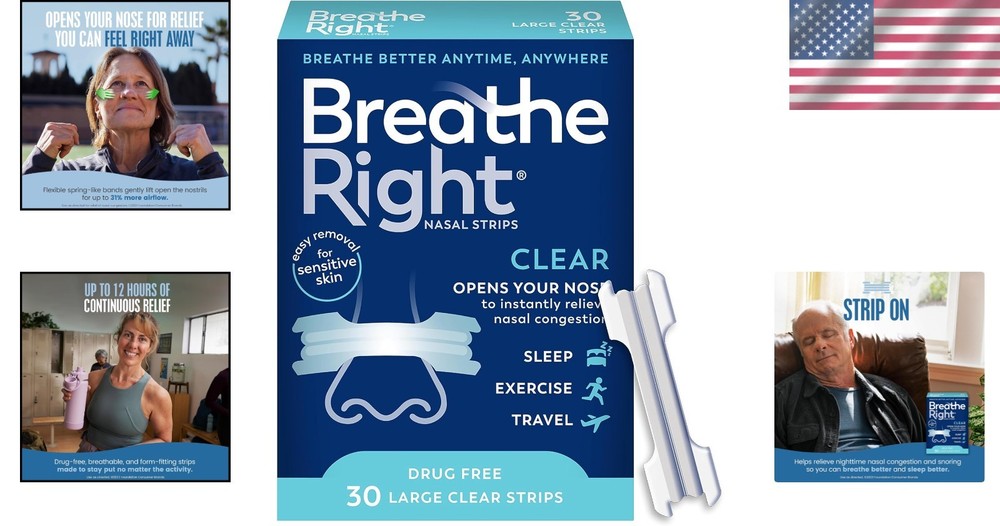 New Clear Large Nasal Strips for Better Breathing