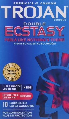 Double Ecstasy Lubricated Condoms - 10 Count