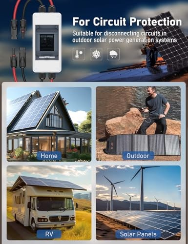 DC 1000V Circuit Breaker, Non Polarized, 30 Amp, 2 Pole, AC DC Dc1000v 30 Amp