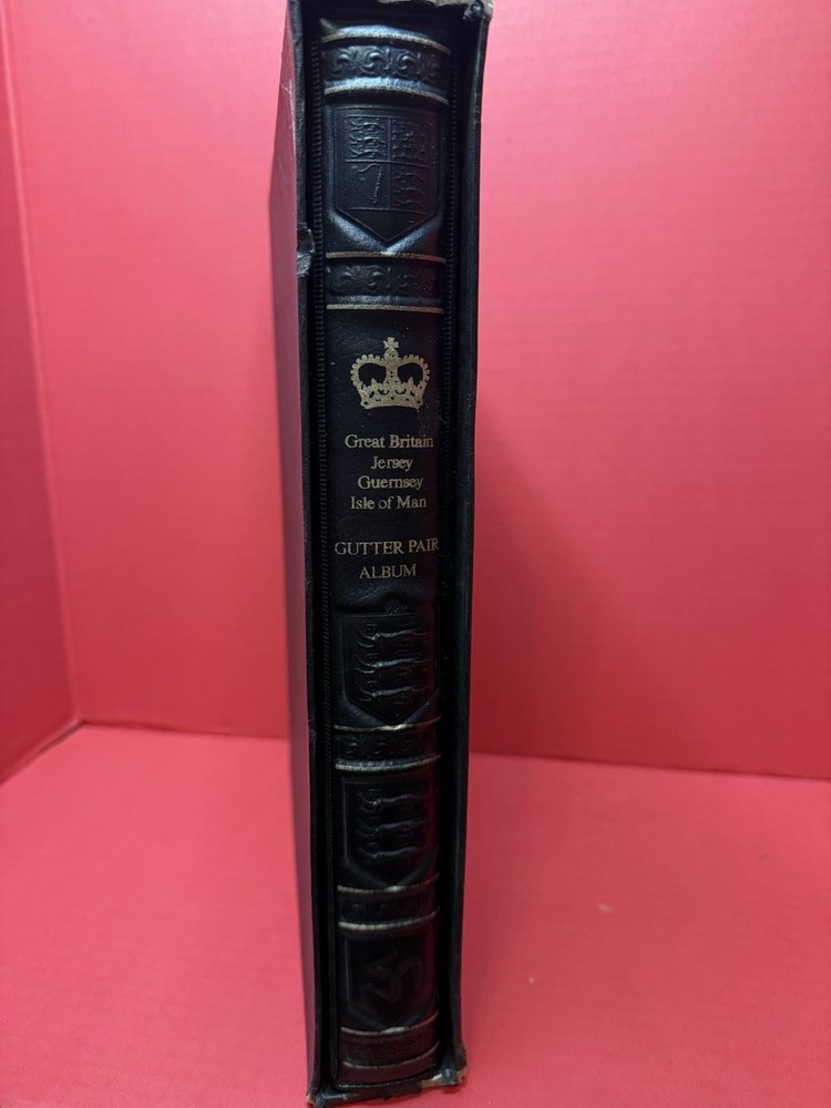 GB Gutter pair 23 ring stamp album pages for issues from 1969 to 1980 No Stamps