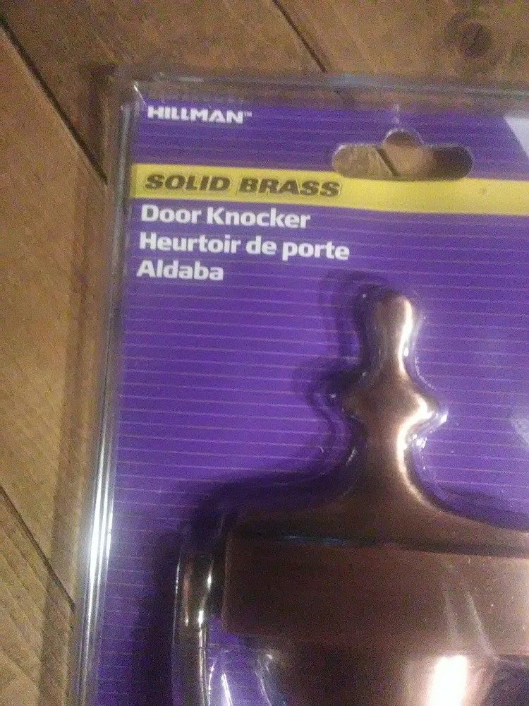 Hillman Model 853475 7" Solid Brass Door Knocker NEW Item