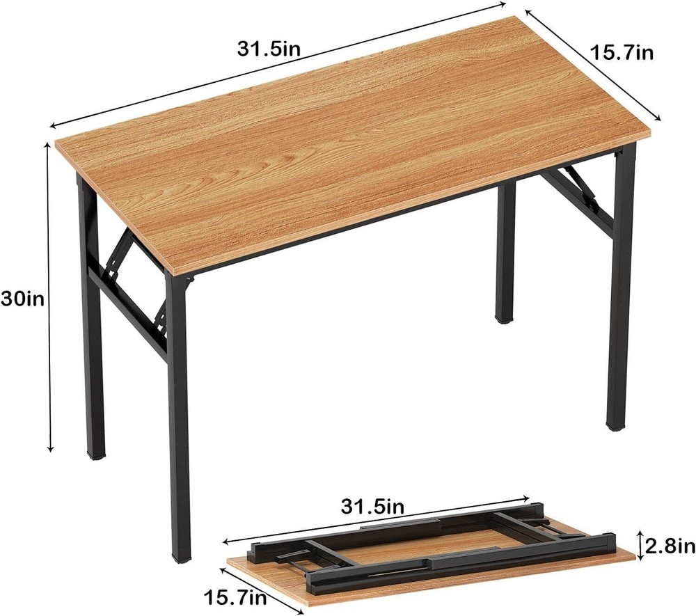 Small Computer Desk 31.5 inches Folding Table Sturdy Writing Desk Folding Desk