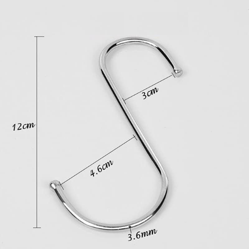 6 Pack 4.8 Inch Heavy Duty Solid Stainless Steel S Hook S Shape Durable Hanging