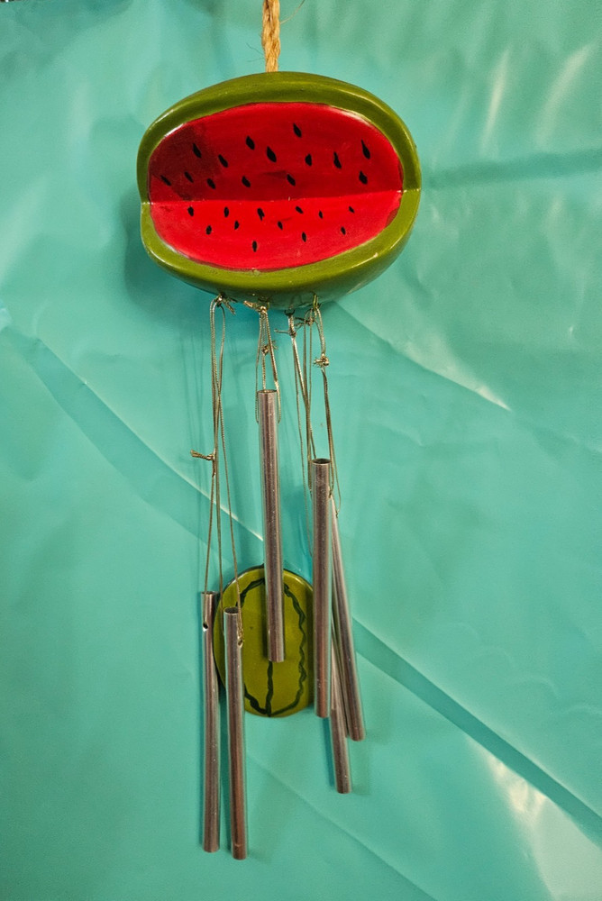 Watermelon Windchimes with Ceramic Watermelon Chimes