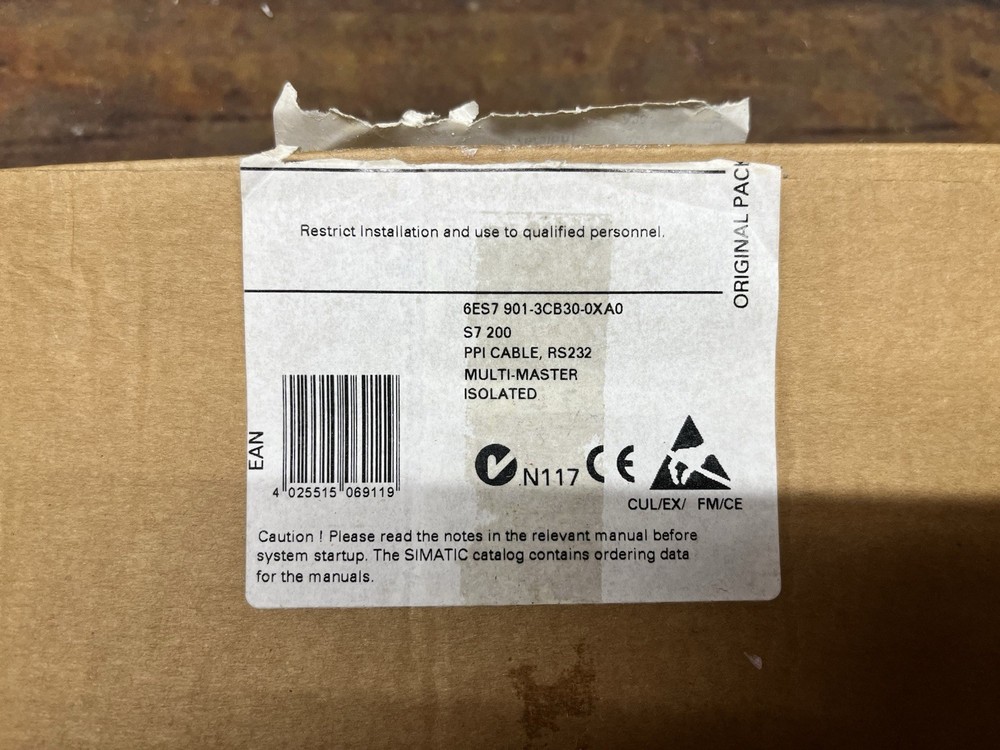 Siemens SIMATIC S7-200 PPI Cable RS232 Isolated Multi-Master 6ES7901