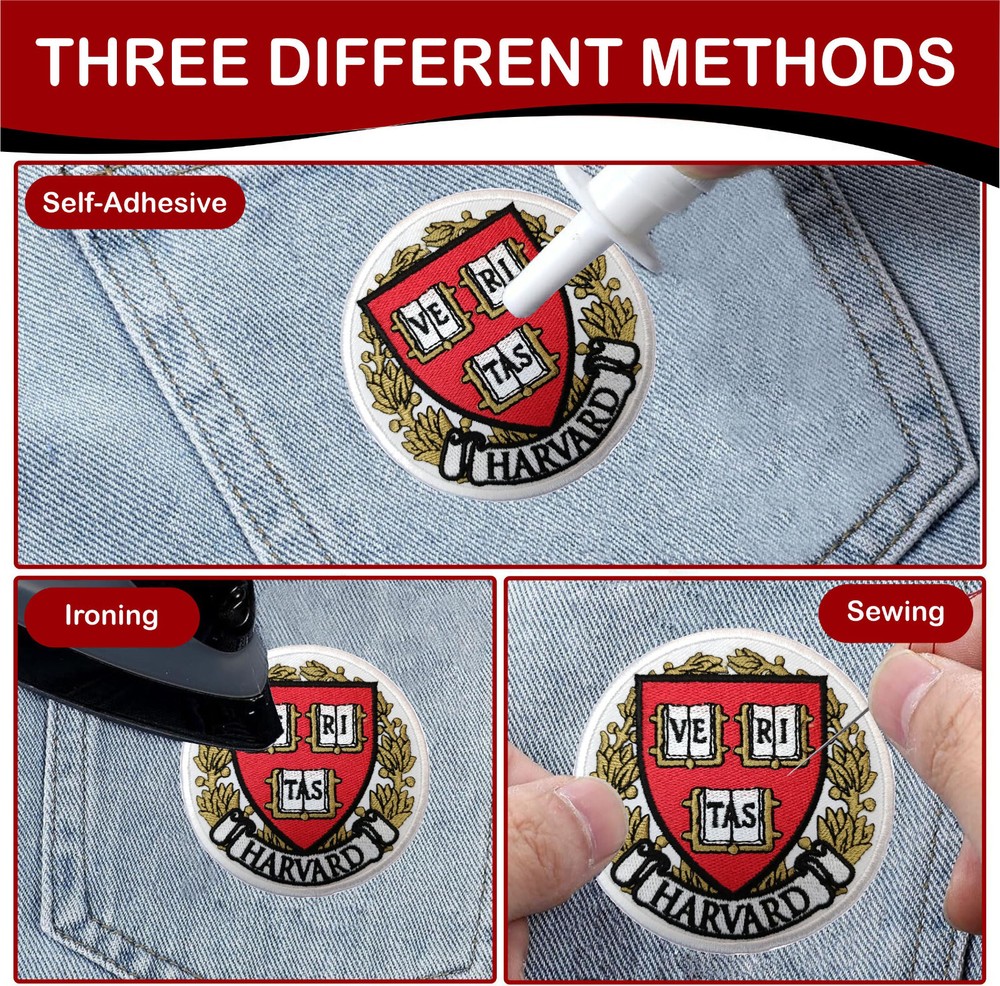 Harvard University Logo Iron On Patch - Sew Patch - Embroidered Patch 4"x4"