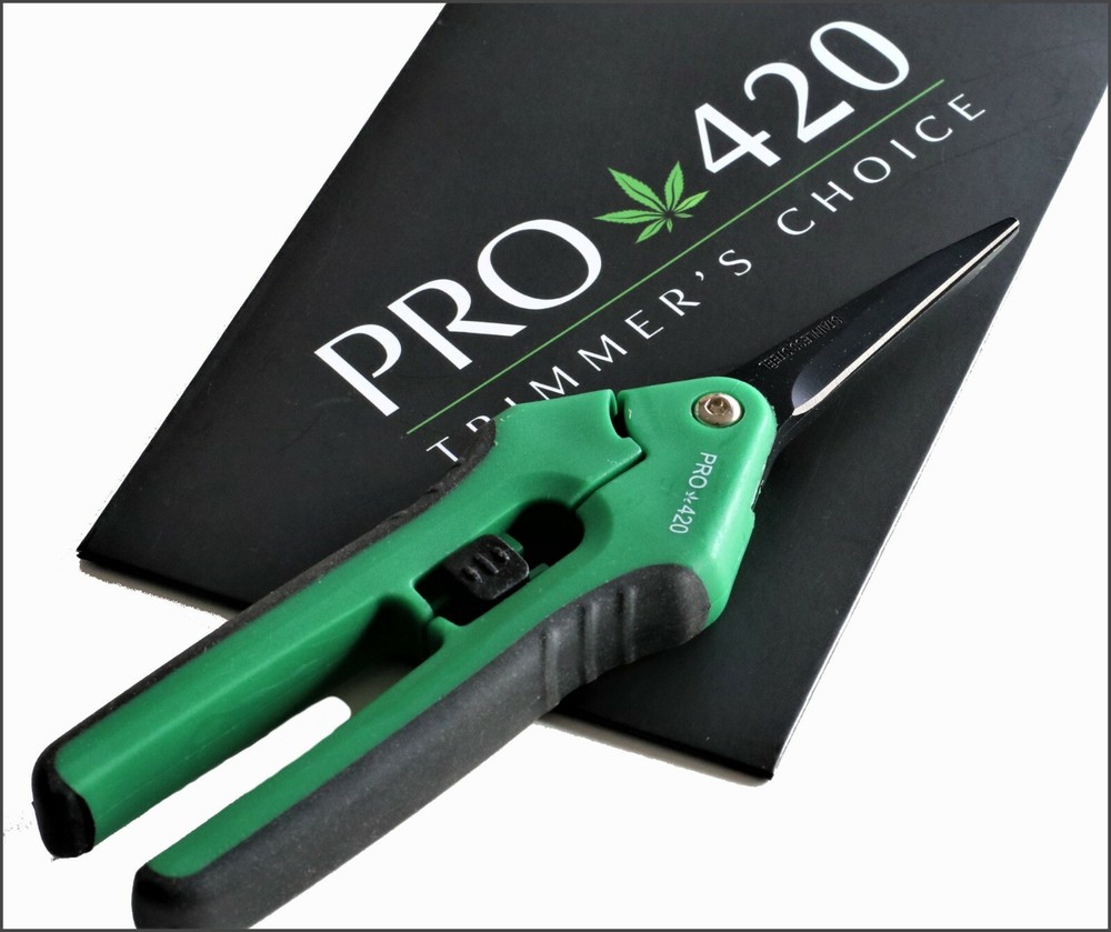 PRO 420 Spring Loaded Scissors- 2 PACK- Manicure & Harvest Scissors for Pros