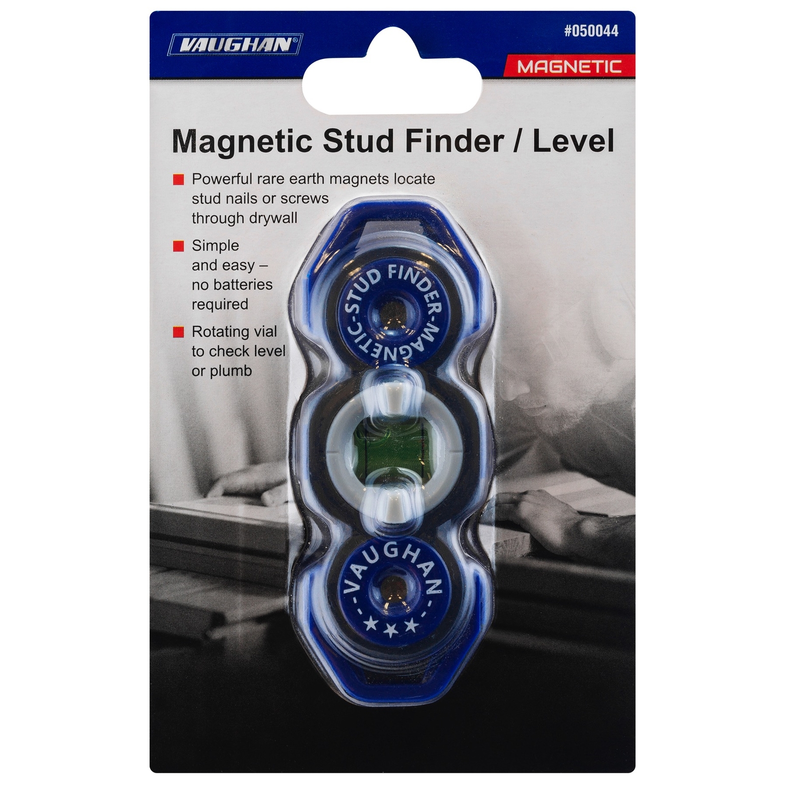 Vaughan Pocket Sized Magnetic Stud Finder and Level - 050044
