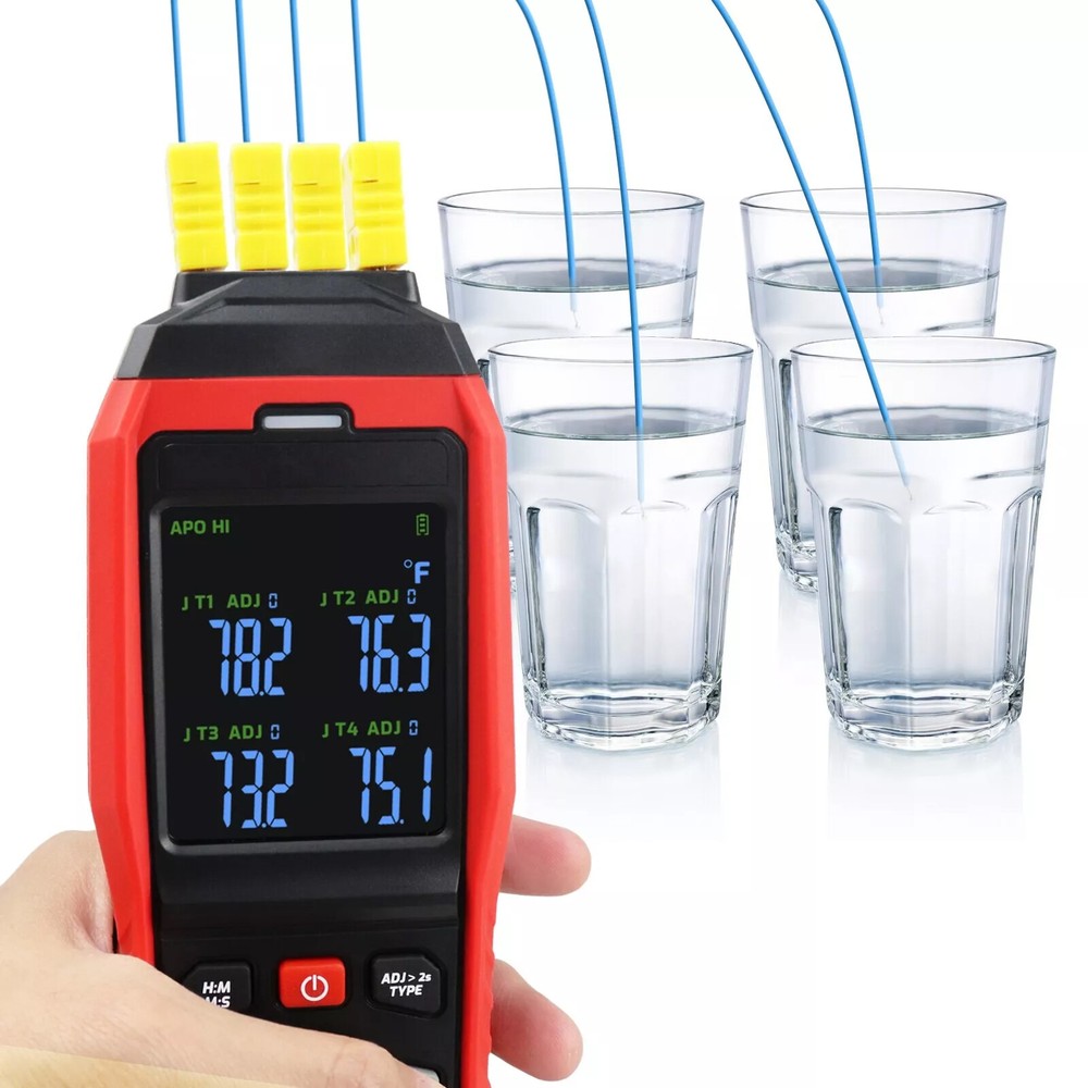 K/J 4-Channel Datalogger Thermocouple Thermometer Real-Time Data Logging