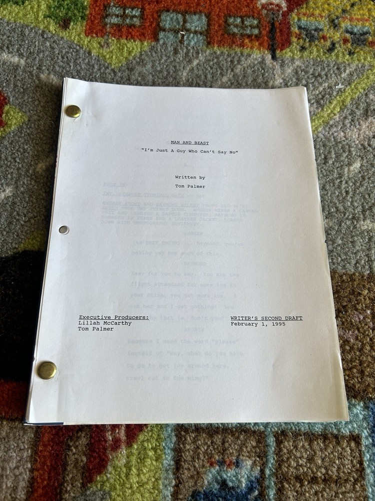 Man Vs Beast Tom Palmer Writers Second Draft 1995 Original Tv Show Script