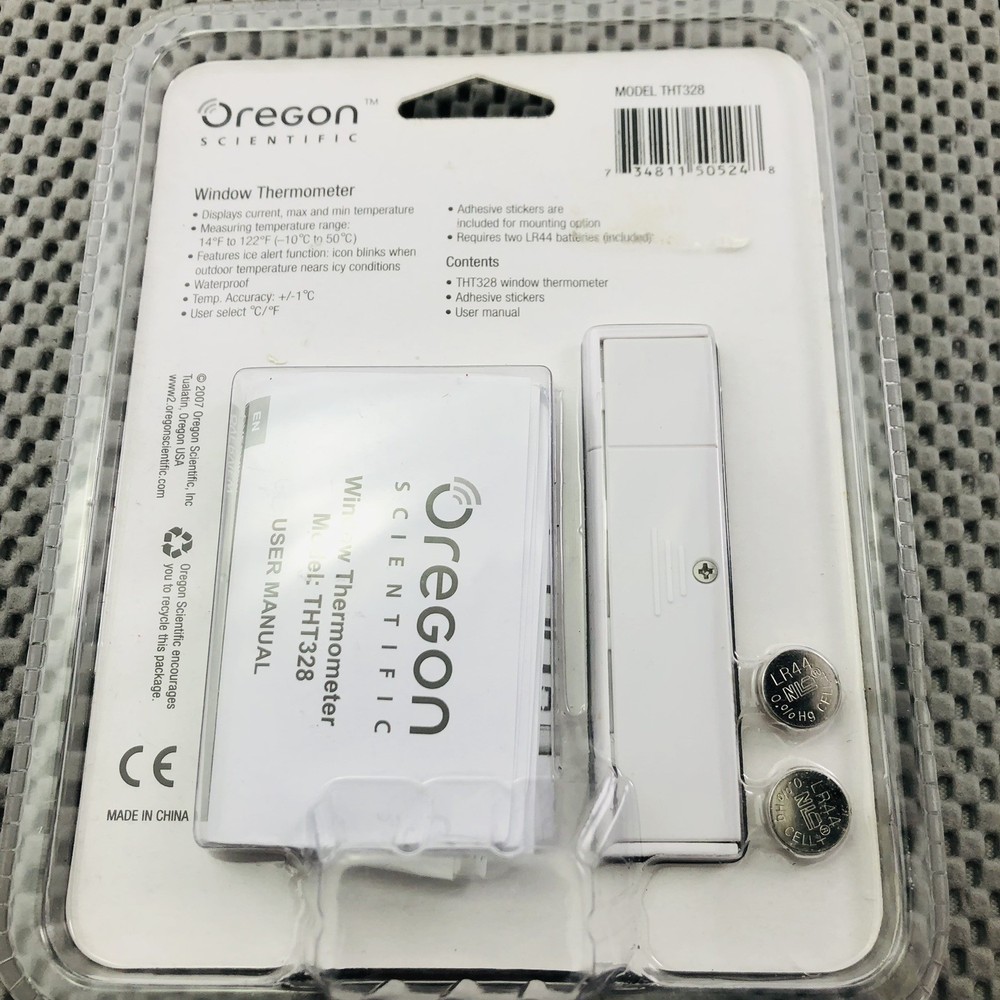 Oregon Scientific Model THT328 - Digital Window Thermometer - White