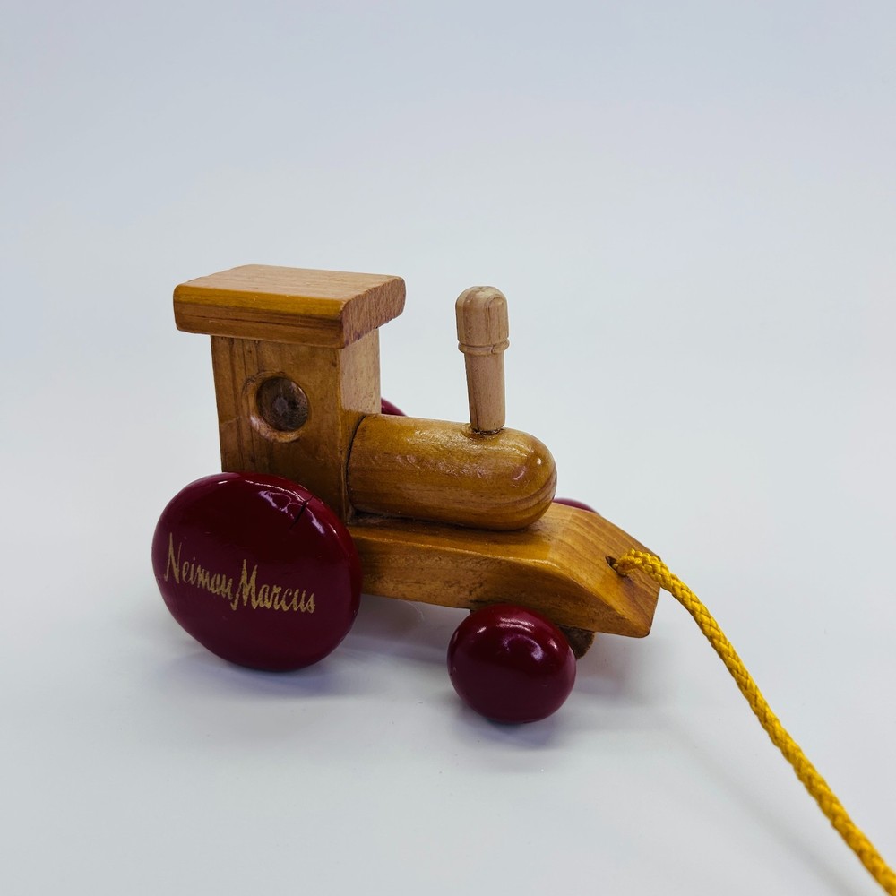 Neiman Marcus Wooden Train Engine Pull Toy