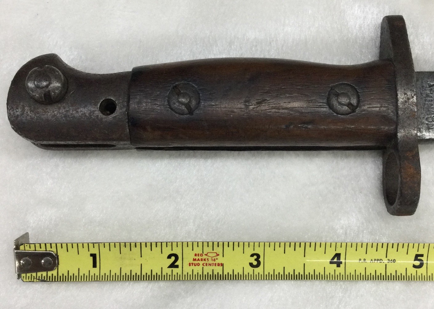 Original WWI Bayonet U.S. Model 1907 12/18 With Leather Scabbard Sheath